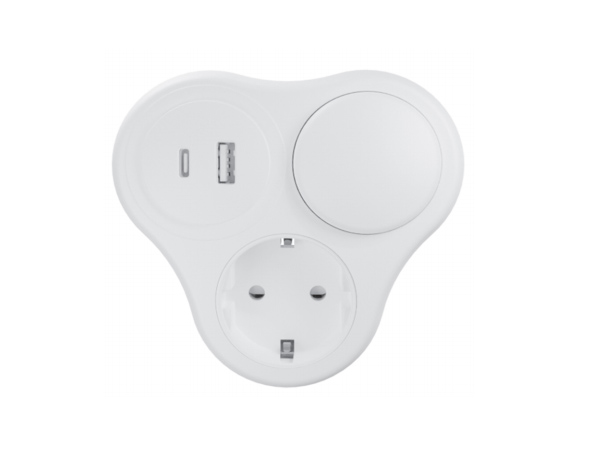 墙插式调光器+快充